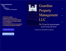 Tablet Screenshot of guardianpropertymgt.com